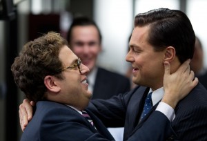 La imagen muestra a Jonah Hill y Leonardo DiCaprio en "El lobo de Wall Street". [Crédito de imagen: Paramount Pictures and Red Granite Pictures, Mary Cybulski].